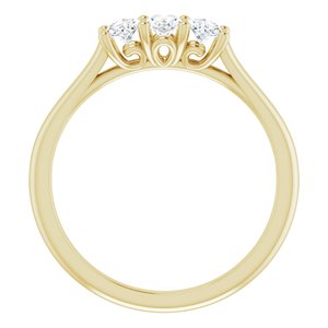 Bande d'anniversaire en diamant jaune 14K 3/4 CTW
