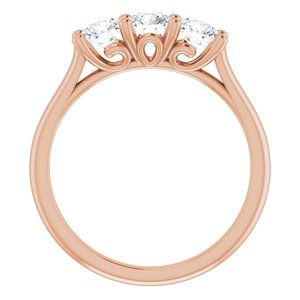 14K Rose 3/4 CTW Diamond Anniversary Band