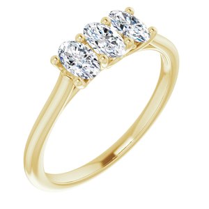 Bande d'anniversaire en diamant jaune 14K 3/4 CTW