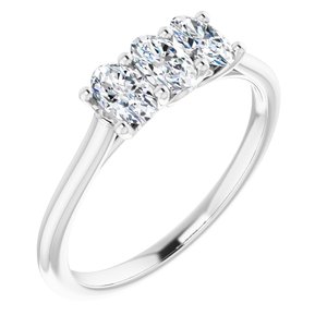 Bague anniversaire platine 3/4 CTW diamant