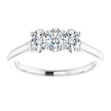 Charger l&#39;image dans la galerie, Bague anniversaire platine 3/4 CTW diamant
