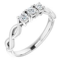 Load image into Gallery viewer, Platinum 3/4 CTW Diamond Anniversary Band

