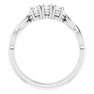 Bande d'anniversaire en diamant blanc 3/4 CTW 14K