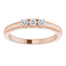 Load image into Gallery viewer, 14K Rose 3/4 CTW Diamond Anniversary Band
