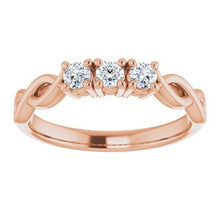 Load image into Gallery viewer, 14K Rose 3/4 CTW Diamond Anniversary Band
