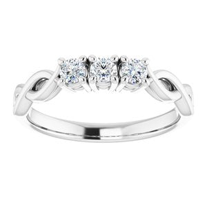 Bande d'anniversaire en diamant blanc 3/4 CTW 14K