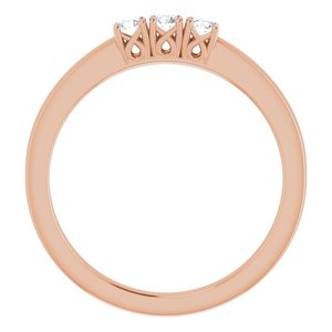 14K Rose 3/4 CTW Diamond Anniversary Band