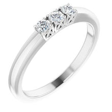 Charger l&#39;image dans la galerie, Bague anniversaire platine 3/4 CTW diamant
