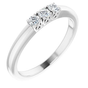 14K White 3/4 CTW Diamond Anniversary Band