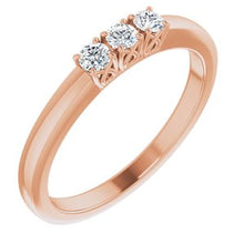 Load image into Gallery viewer, 14K Rose 3/4 CTW Diamond Anniversary Band
