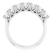 Load image into Gallery viewer, 14K White 3.8 mm Round Seven-Stone Anniversary Band Mounting

