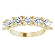 Load image into Gallery viewer, 14K Yellow 4.1 mm Round Seven-Stone Anniversary Band Mounting
