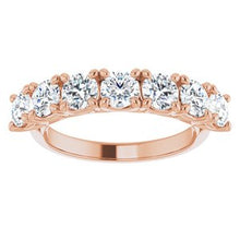 Load image into Gallery viewer, 14K Rose 4.1 mm Round Seven-Stone Anniversary Band Mounting
