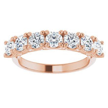 Load image into Gallery viewer, 14K Rose 3.8 mm Round Seven-Stone Anniversary Band Mounting
