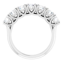 Load image into Gallery viewer, 14K White 4.1 mm Round Seven-Stone Anniversary Band Mounting
