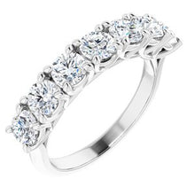 Load image into Gallery viewer, Platinum 4.1 mm Round Seven-Stone Anniversary Band Mounting
