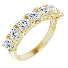 Load image into Gallery viewer, 14K Yellow 4.1 mm Round Seven-Stone Anniversary Band Mounting
