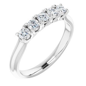 Bague anniversaire platine 3/4 CTW diamant