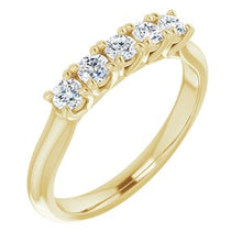 Load image into Gallery viewer, 14K Yellow 9/10 CTW Diamond Anniversary Band
