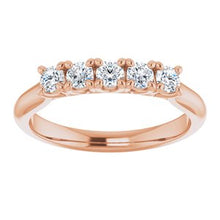 Load image into Gallery viewer, 14K Rose 1 1/6 CTW Diamond Anniversary Band
