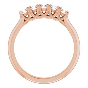14K Rose 9/10 CTW Diamond Anniversary Band