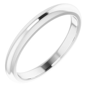 Sterling Silver Band for 2.5 mm Square Ring