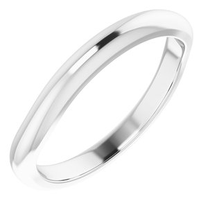 Sterling Silver Band for 6x4 mm Emerald Ring