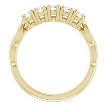 Charger l&#39;image dans la galerie, Jonc anniversaire en diamant 14K jaune 1 CTW
