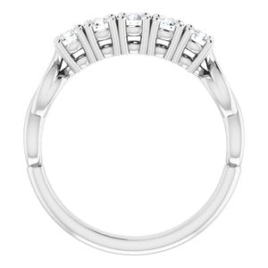 Platinum 3/4 CTW Diamond Anniversary Band