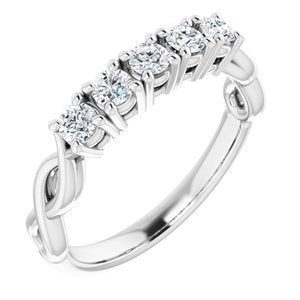 Platinum 3/4 CTW Diamond Anniversary Band