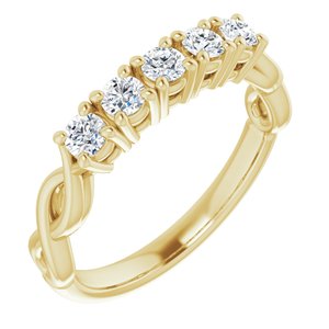 Jonc anniversaire en diamant 14K jaune 1 CTW