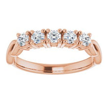 Load image into Gallery viewer, 14K Rose 1 1/4 CTW Diamond Anniversary Band

