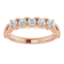 Load image into Gallery viewer, 14K Rose 1 CTW Diamond Anniversary Band
