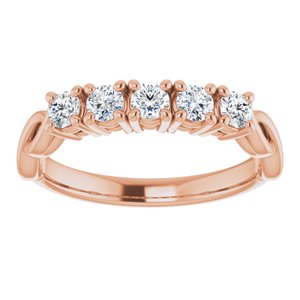 14K Rose 1 CTW Diamond Anniversary Band