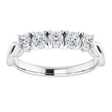Load image into Gallery viewer, Platinum 3/4 CTW Diamond Anniversary Band

