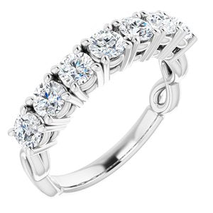 Platinum 1 CTW Diamond Anniversary Band