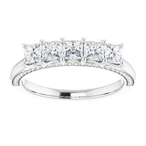 Jonc anniversaire Platinum 1 CTW Diamond