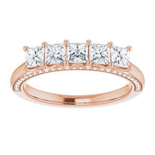 Load image into Gallery viewer, 14K Rose 1 CTW Diamond Anniversary Band

