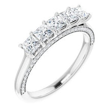 Charger l&#39;image dans la galerie, Jonc anniversaire Platinum 1 CTW Diamond
