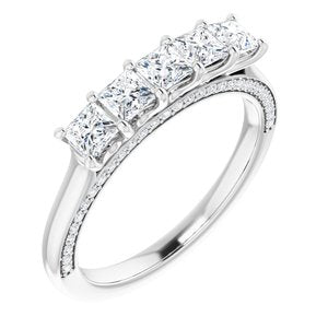 Jonc anniversaire Platinum 1 CTW Diamond