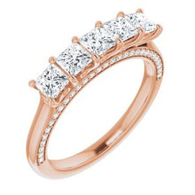 Load image into Gallery viewer, 14K Rose 1 1/6 CTW Diamond Anniversary Band

