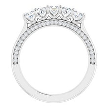 Charger l&#39;image dans la galerie, Jonc anniversaire Platinum 1 CTW Diamond
