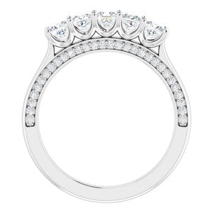 Jonc anniversaire Platinum 1 CTW Diamond