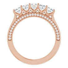Load image into Gallery viewer, 14K Rose 1 1/6 CTW Diamond Anniversary Band

