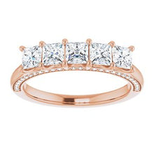 Load image into Gallery viewer, 14K Rose 1 1/6 CTW Diamond Anniversary Band
