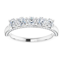Charger l&#39;image dans la galerie, Bague anniversaire platine 3/4 CTW diamant
