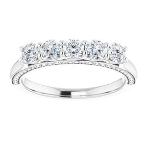 Bague anniversaire platine 3/4 CTW diamant