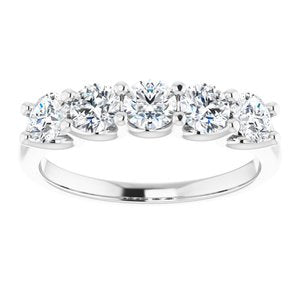 14K White 1 CTW Diamond Anniversary Band