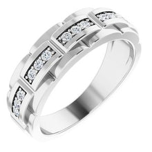 Load image into Gallery viewer, Platinum 1/3 CTW Diamond Pattern Ring
