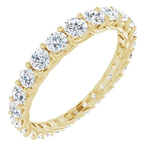 14K Yellow 1 1/4 CTW Diamond Graduated Eternity Band Size 6.5